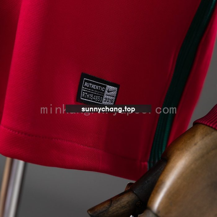 Portugal 2016 Home Long Sleeve Retro Jersey - 图片 2