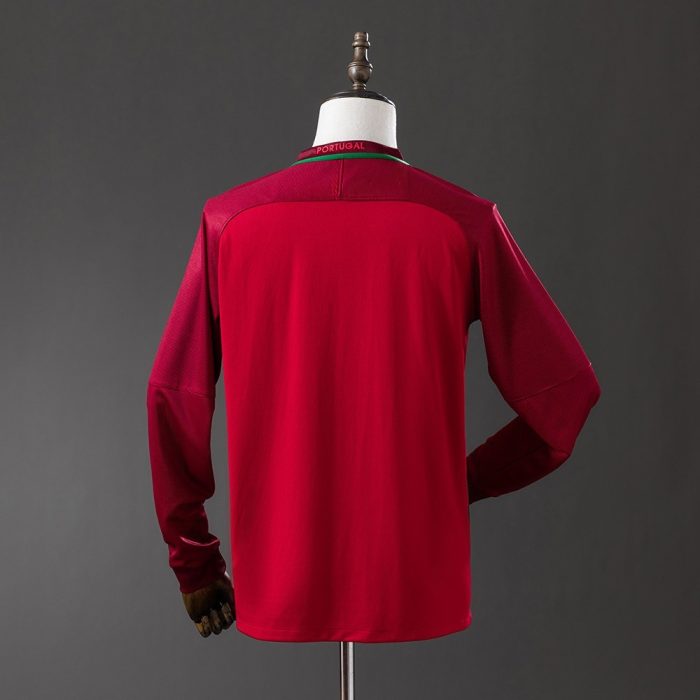 Portugal 2016 Home Long Sleeve Retro Jersey - 图片 7
