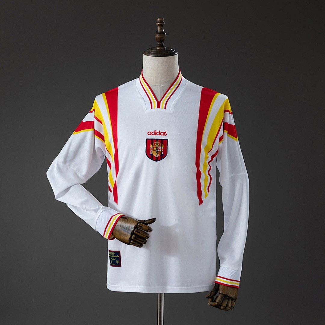 Spain 1996 Away Retro Long Sleeve Jersey