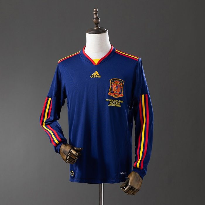 Spain 2010 Away Retro Long Sleeve Jersey - 图片 7