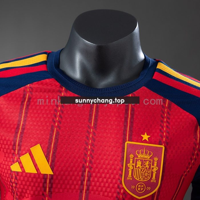 Spain 2026 Home Long-Sleeve Player Version Jersey - 图片 9