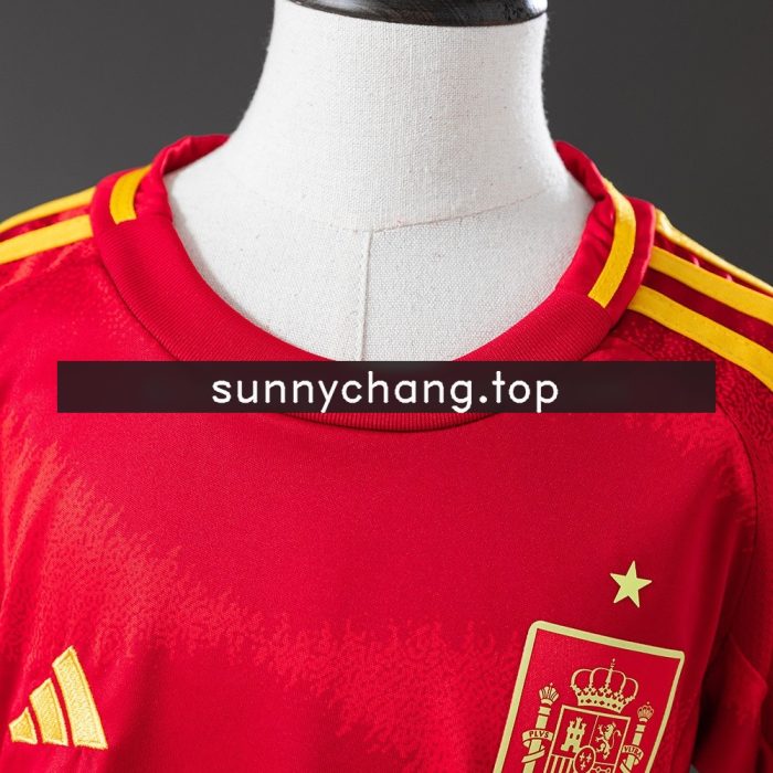 Spain 2024 Home Kids Kit Jersey - 图片 6