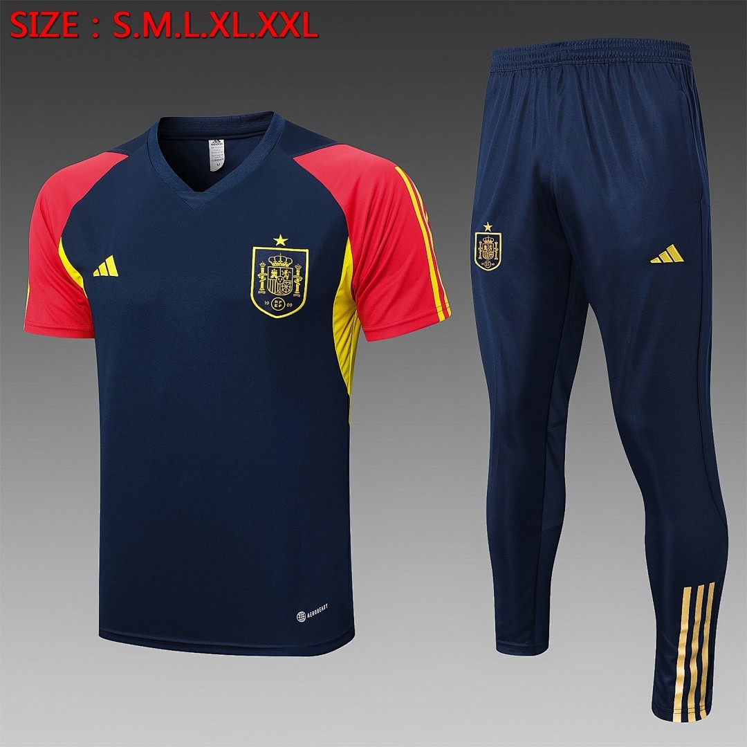 Spain 23-24 Blue Short Sleeve Training Suit