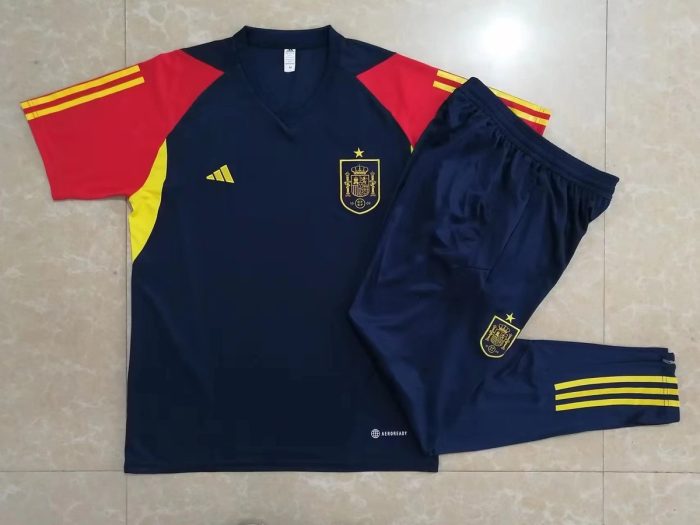 Spain 23-24 Blue Short Sleeve Training Suit - 图片 9
