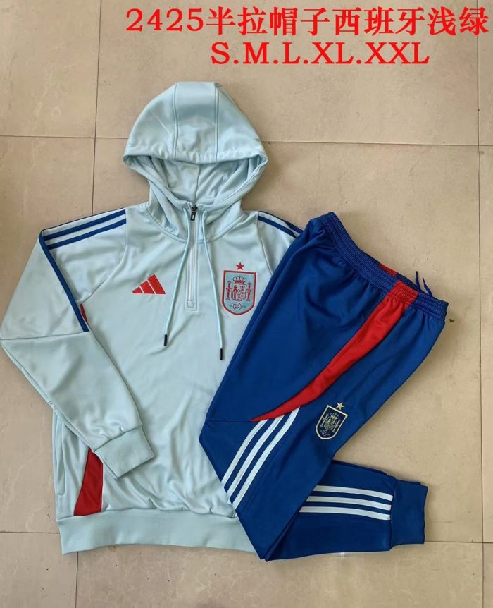 Spain 24/25 Half-Zip Jacket Light Green - 图片 8