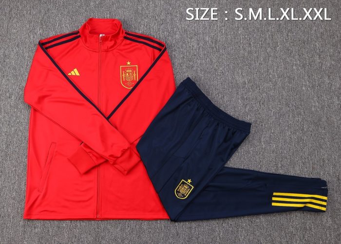 Spain 22/23 Red Long Zip Jacket - 图片 4