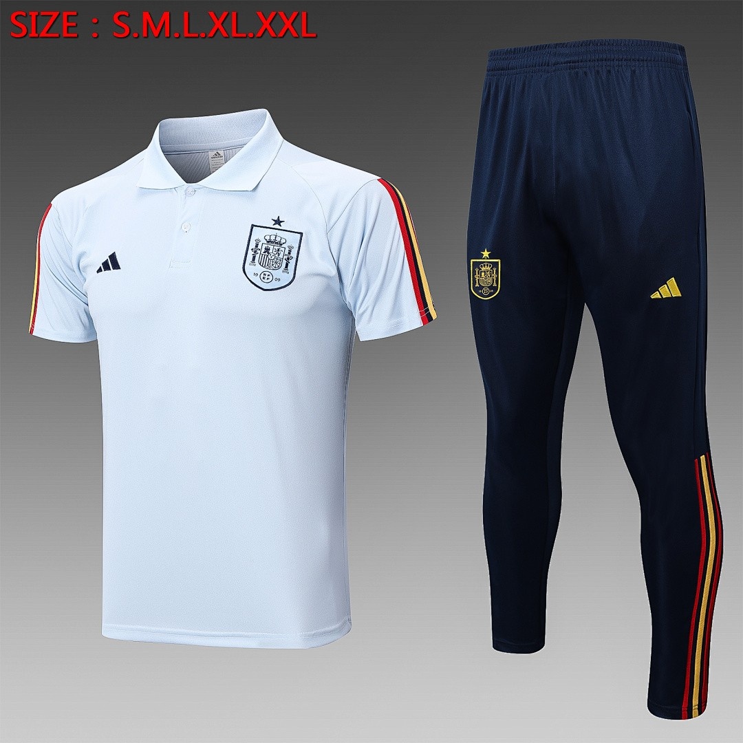 JER-8018_1 Spain 22/23 Polo Shirt Light Blue - 图片 1