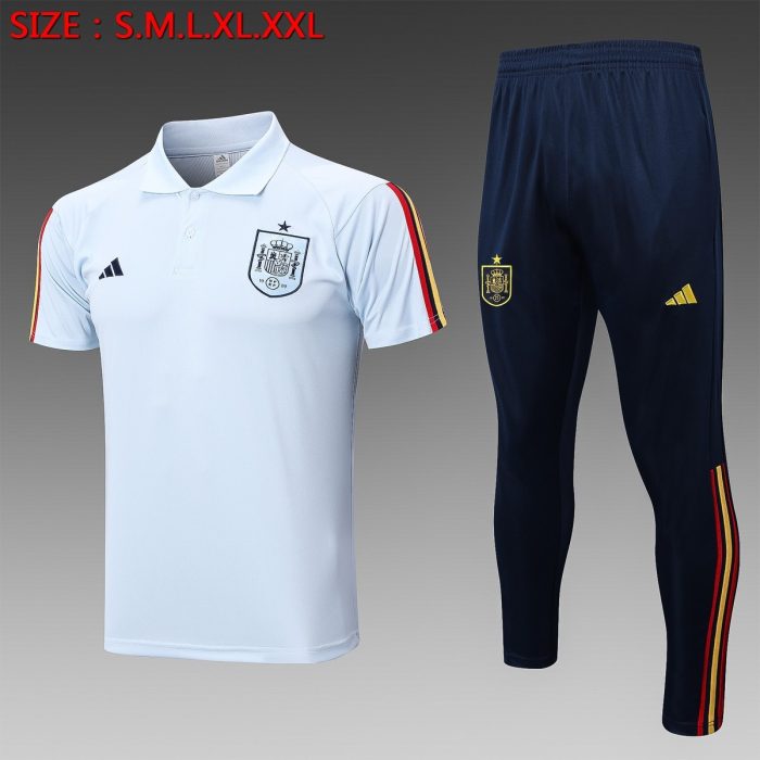 Spain 22/23 Polo Shirt Light Blue - 图片 8