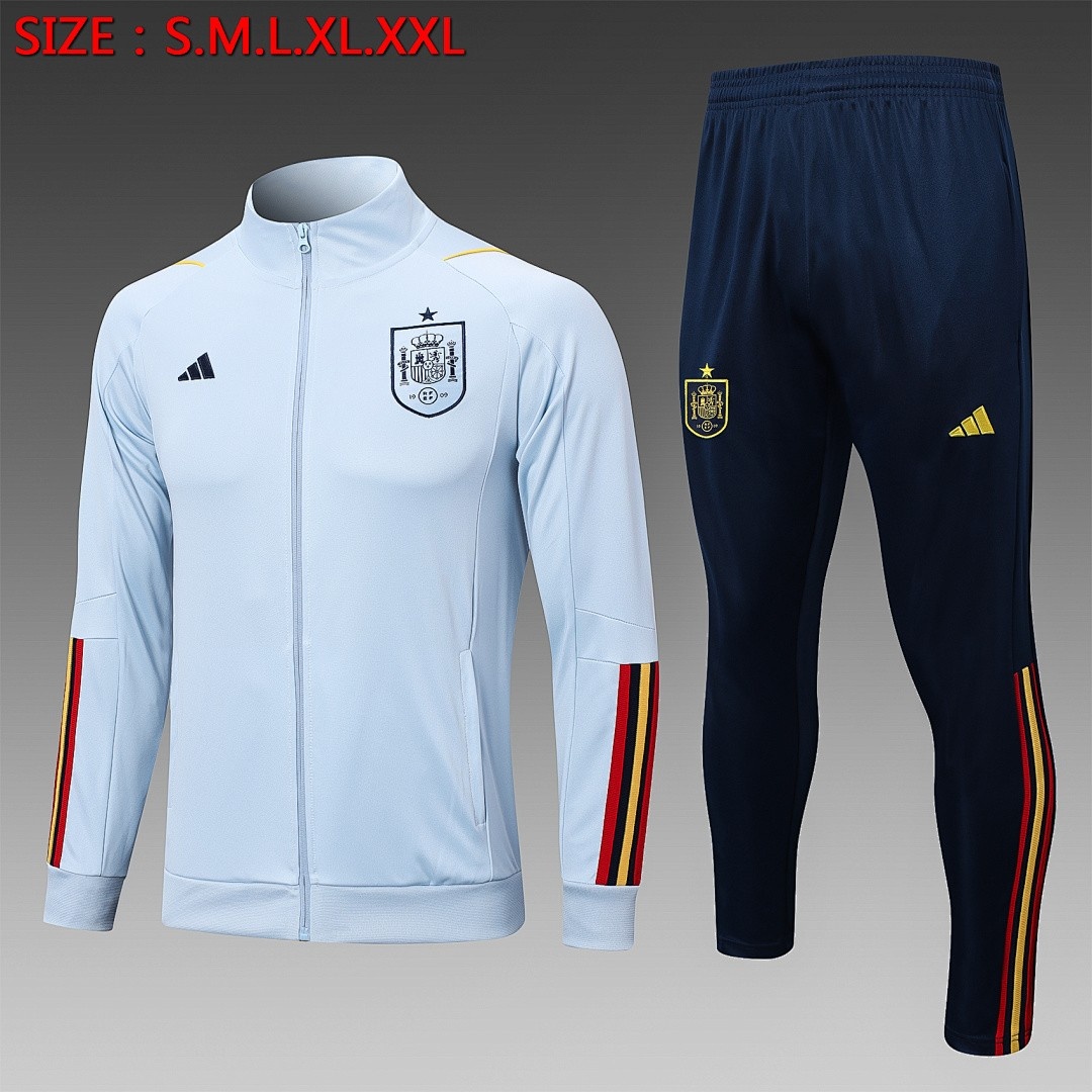 Spain 22/23 Light Blue Long Zip Jacket