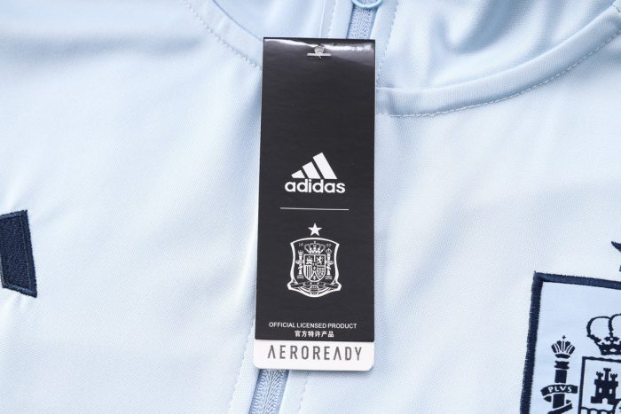 Spain 22/23 Light Blue Long Zip Jacket - 图片 4