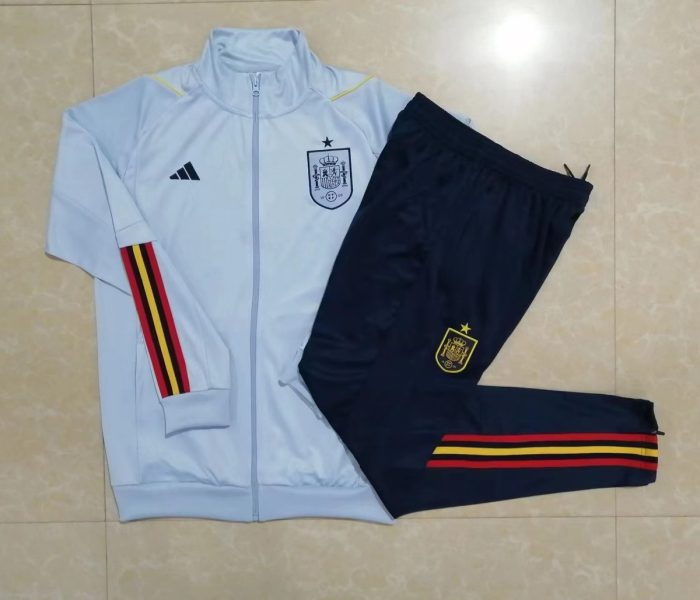 Spain 22/23 Light Blue Long Zip Jacket - 图片 9