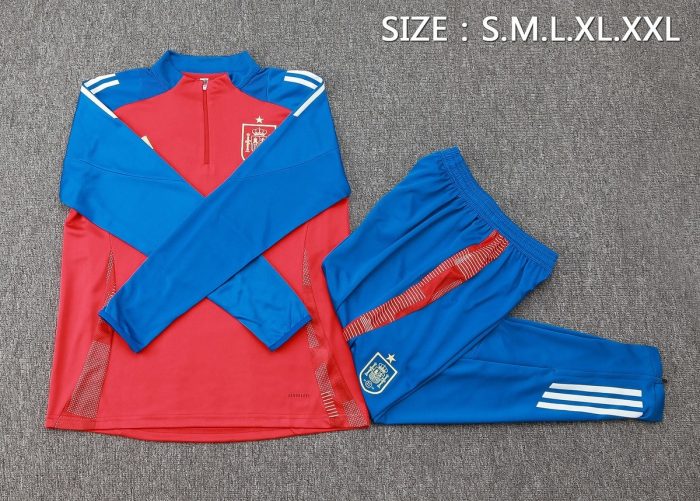 Spain 24-25 Red Half-Zip Jacket - 图片 2