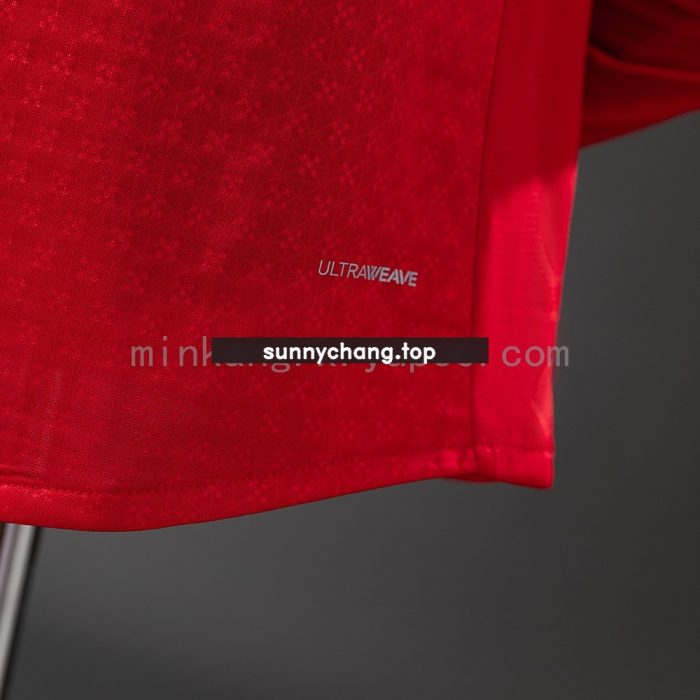 Portugal 2025 Home Long Sleeve Player Version Jersey - 图片 3