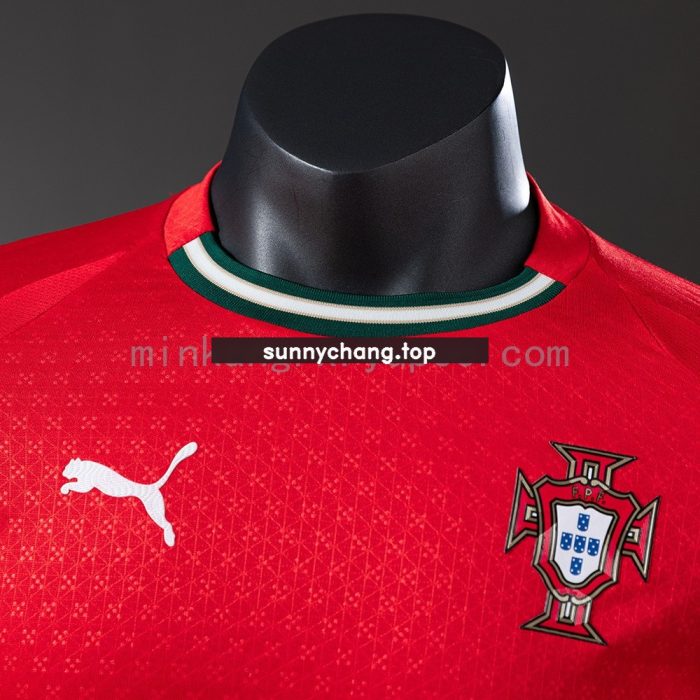 Portugal 2025 Home Long Sleeve Player Version Jersey - 图片 6