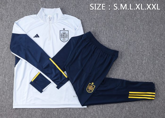 Spain 22/23 Light Blue Half-Zip Jacket - 图片 2