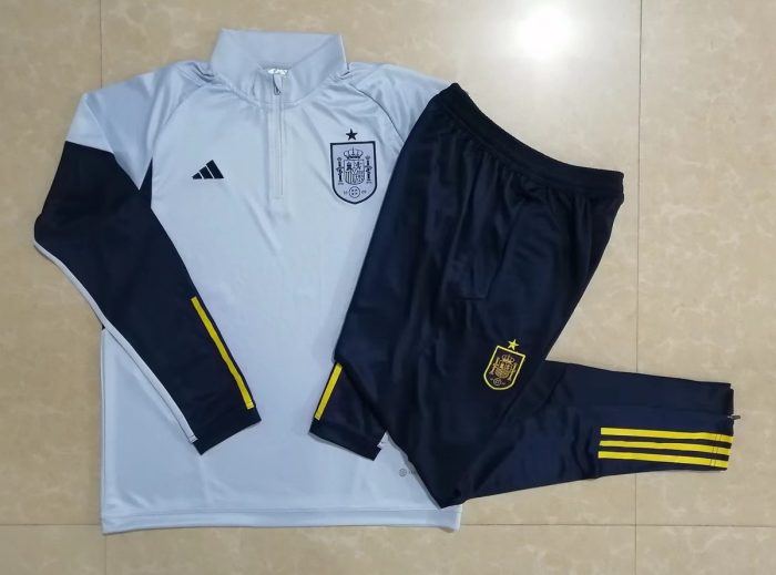 Spain 22/23 Light Blue Half-Zip Jacket - 图片 9