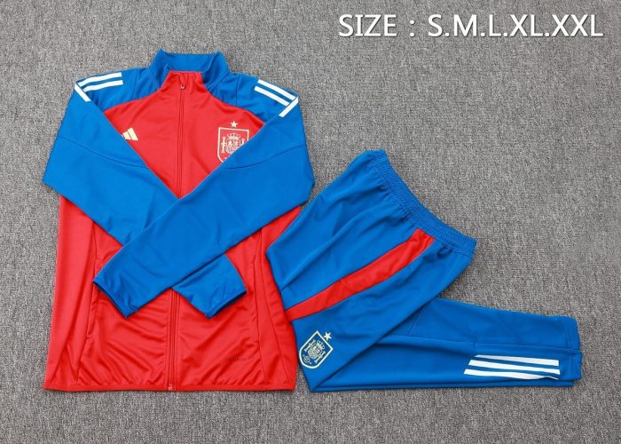 Spain 24-25 Red Long Zip Jacket - 图片 4