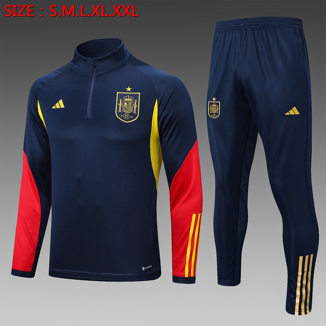 Spain 22/23 Half-Zip Jacket Blue