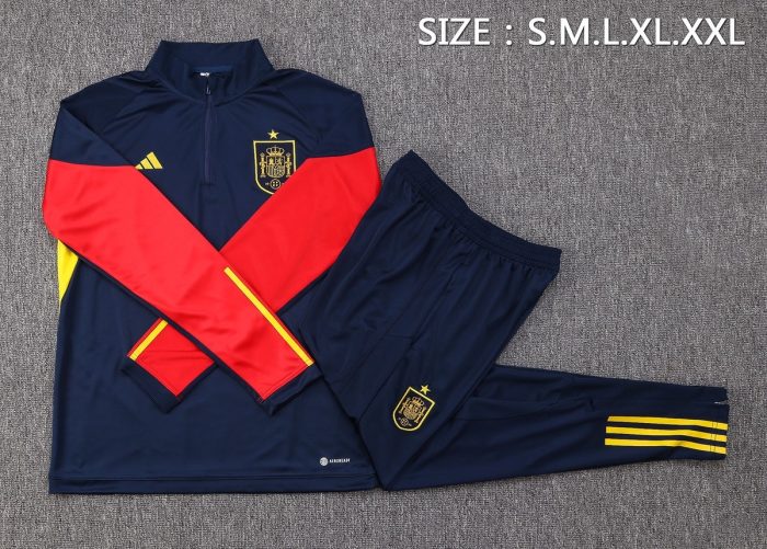 Spain 22/23 Half-Zip Jacket Blue - 图片 2