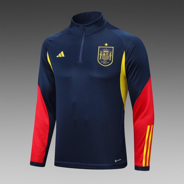 Spain 22/23 Half-Zip Jacket Blue - 图片 4