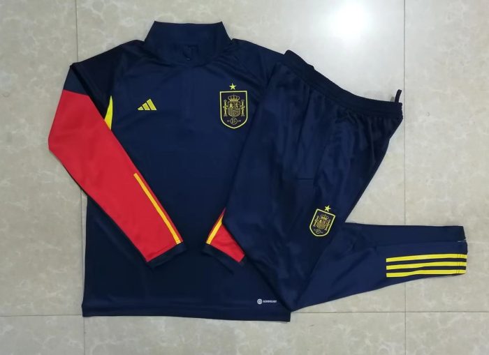 Spain 22/23 Half-Zip Jacket Blue - 图片 9