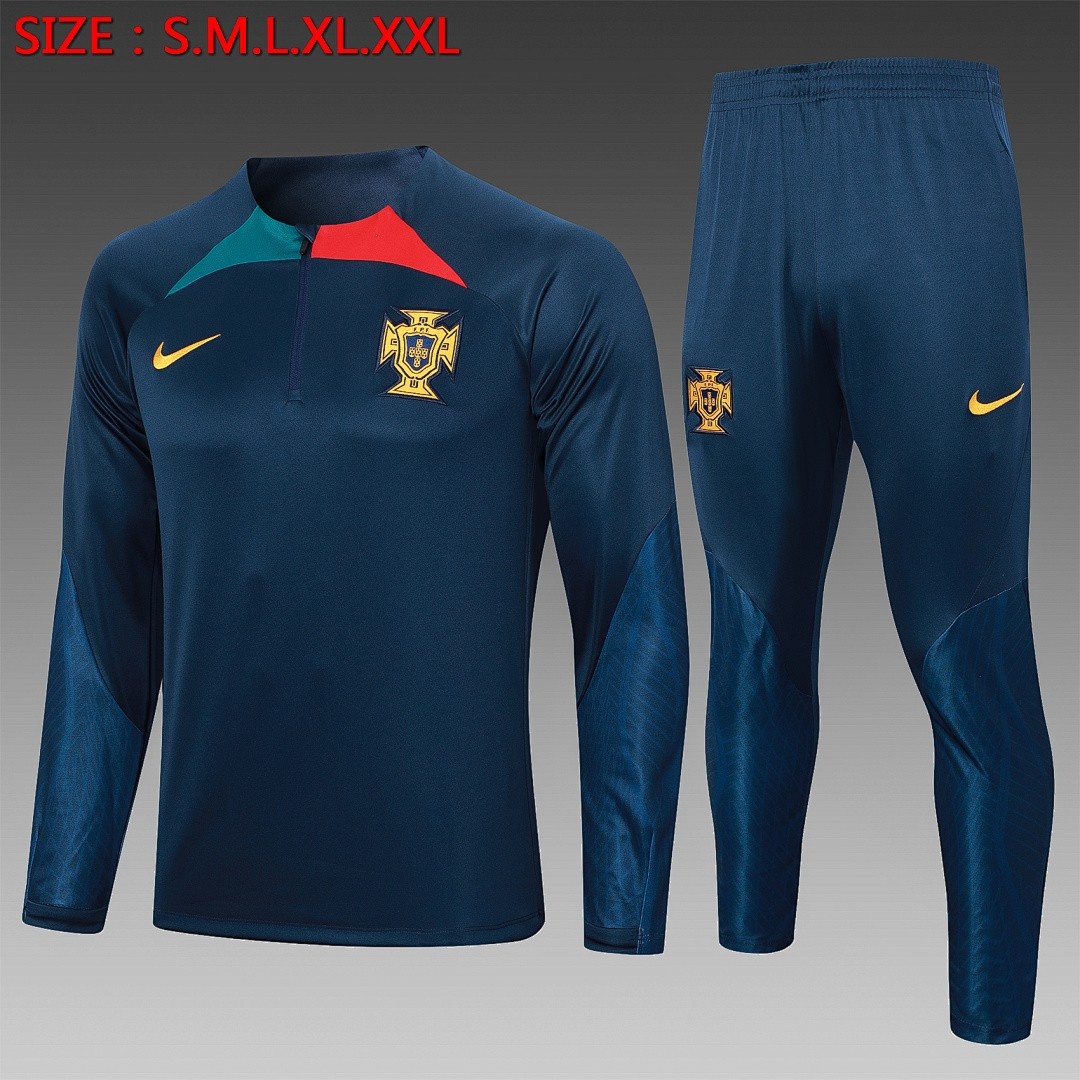 Portugal 23/24 Half-Zip Jacket Navy Blue