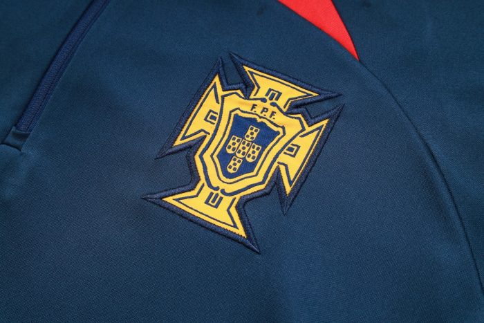 Portugal 23/24 Half-Zip Jacket Navy Blue - 图片 6
