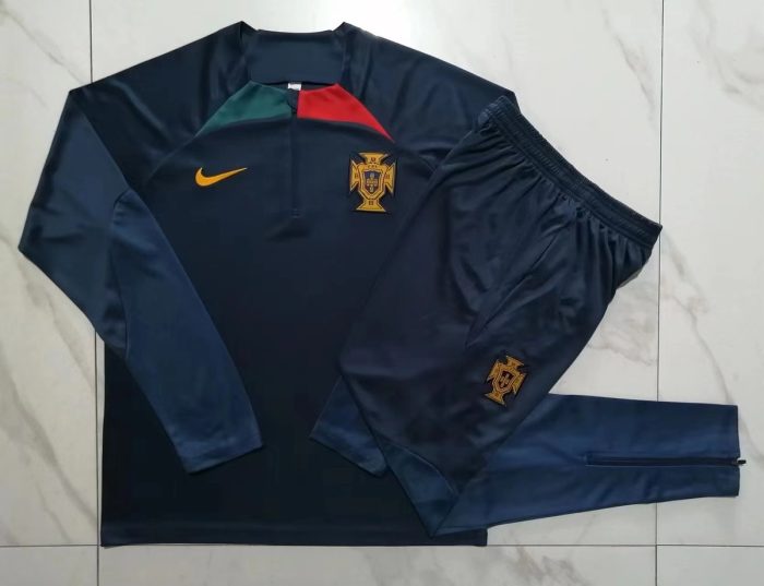 Portugal 23/24 Half-Zip Jacket Navy Blue - 图片 9