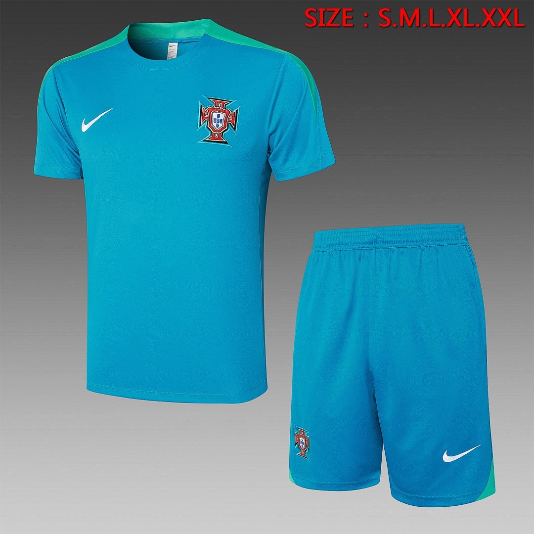 Portugal 24-25 Dark Green Short Sleeve Training Shirt
