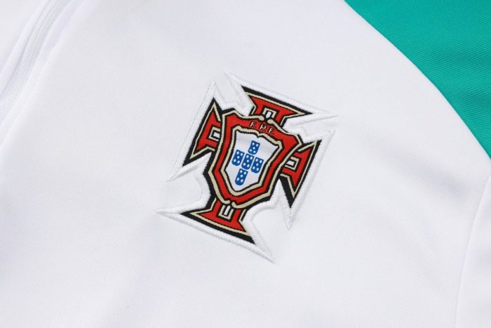 Portugal 24-25 White Half-Zip Jacket - 图片 8