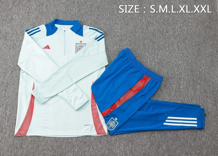 Spain 24-25 Half-Zip Jacket Light Blue - 图片 2