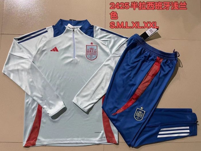 Spain 24-25 Half-Zip Jacket Light Blue - 图片 9
