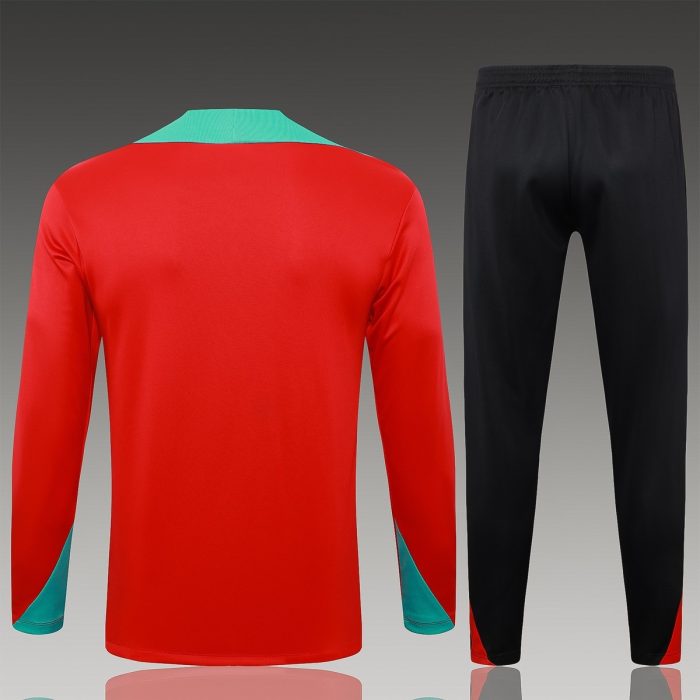 Portugal 24-25 Red Half-Zip Jacket - 图片 2