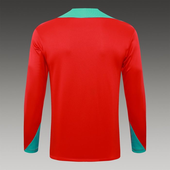 Portugal 24-25 Red Half-Zip Jacket - 图片 3