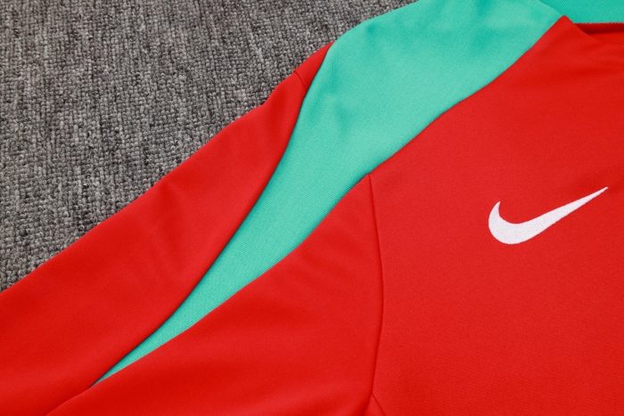 Portugal 24-25 Red Half-Zip Jacket - 图片 7