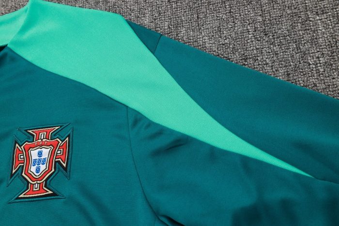 Portugal 24/25 Green Half-Zip Jacket - 图片 6