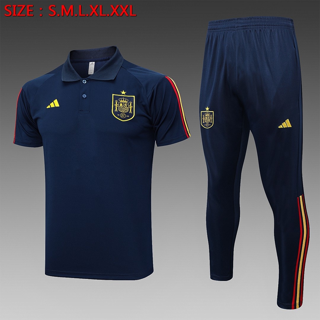 Spain 23/24 Polo Shirt Navy Blue