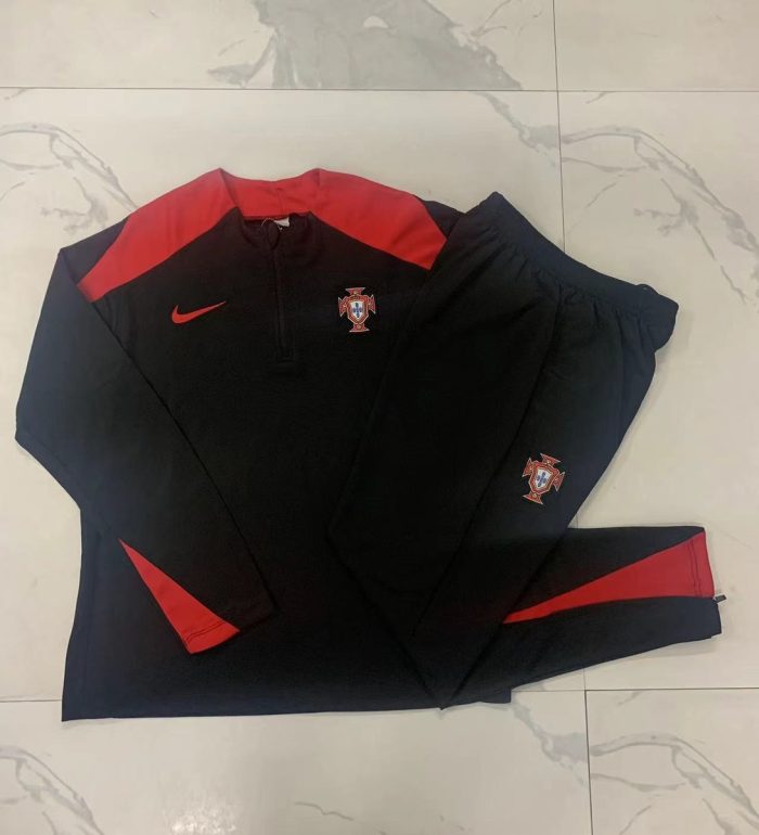 Portugal 24-25 Black Half-Zip Jacket - 图片 9