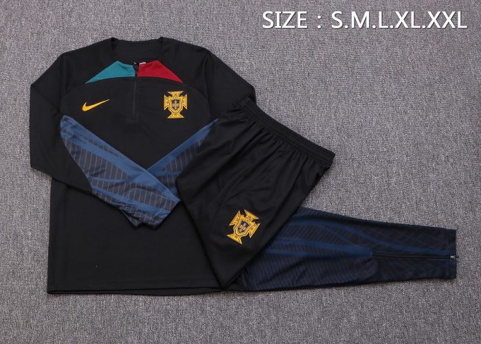 Portugal 22/23 Black Half-Zip Jacket - 图片 6