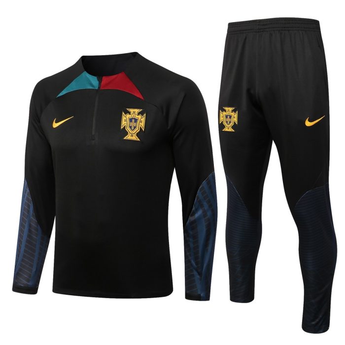 Portugal 22/23 Black Half-Zip Jacket - 图片 8