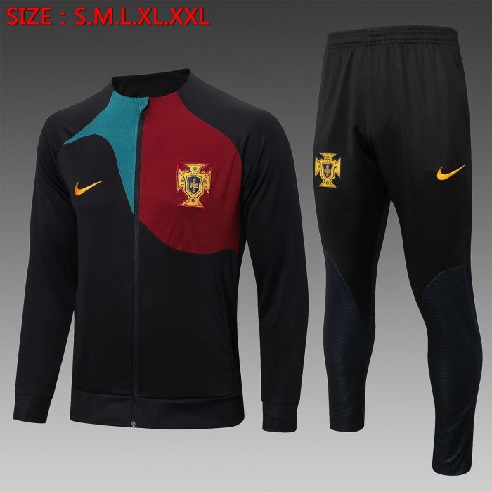 Portugal 22/23 Black Long Zip Jacket - 图片 7