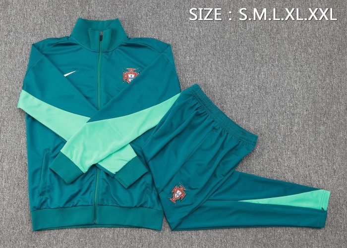 Portugal 24/25 Green Long Zip Jacket - 图片 2
