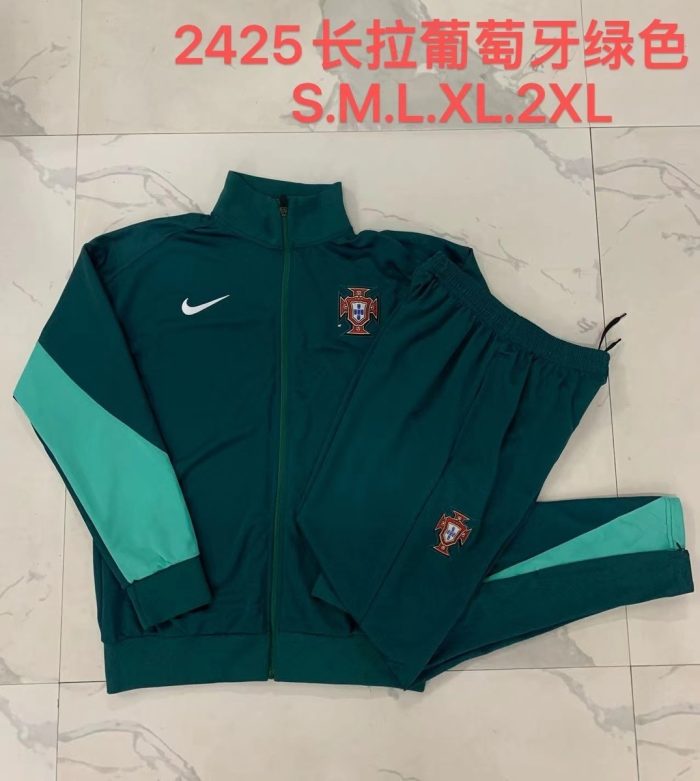 Portugal 24/25 Green Long Zip Jacket - 图片 9