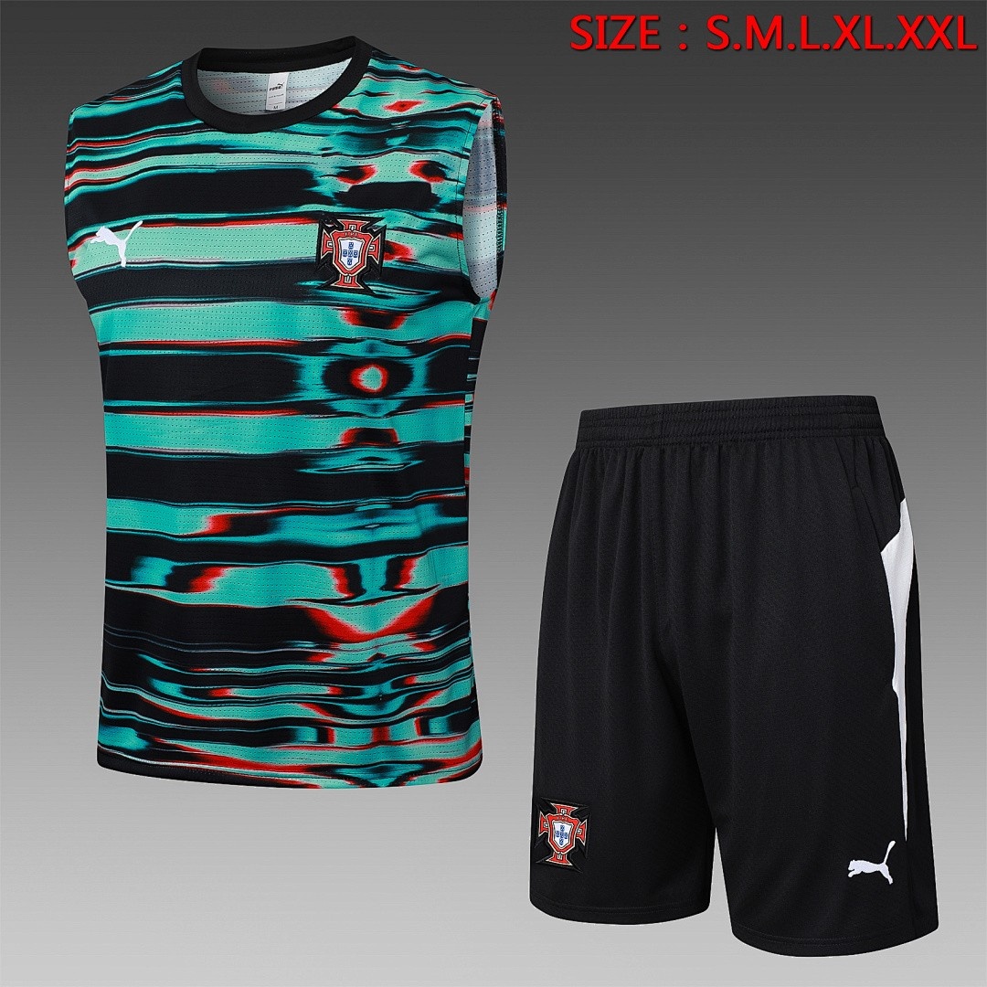 Portugal Green Spray Print Vest