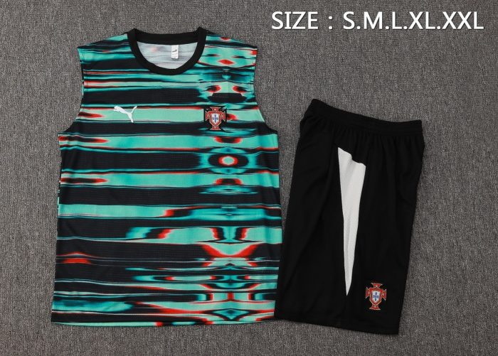 Portugal Green Spray Print Vest - 图片 2