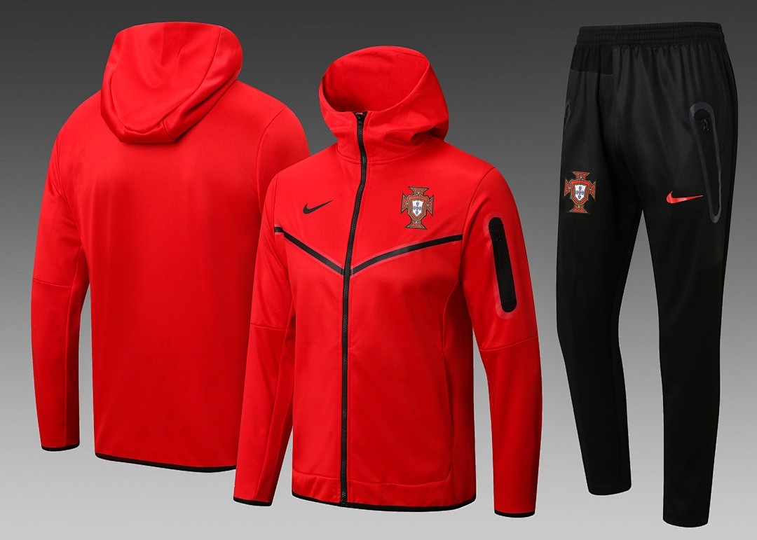 Portugal 22/23 Red Long Zip Jacket