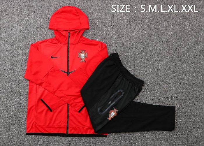 Portugal 22/23 Red Long Zip Jacket - 图片 2