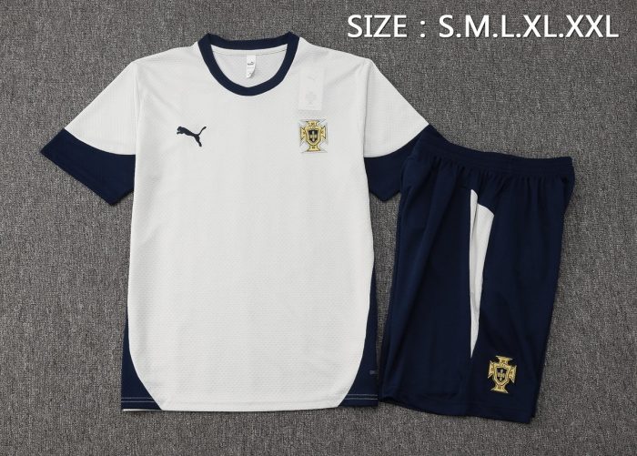 Portugal 24-25 Short Sleeve Training T-Shirt in Off-White - 图片 2