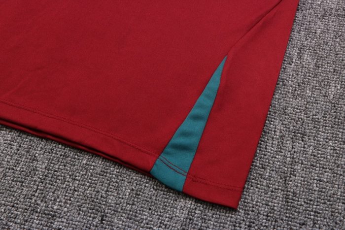 Portugal 22/23 Maroon Short Sleeve Training Suit (with Pants) - 图片 4