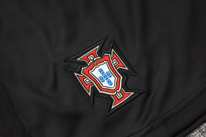 Portugal 24-25 Black Splatter Short Sleeve Training Shirt - 图片 3